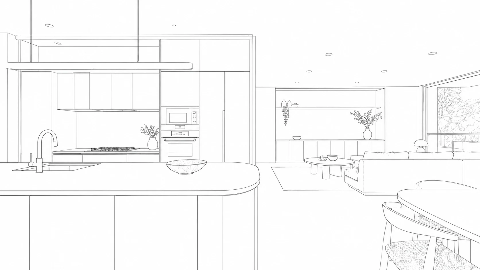 Coordinated interior joinery design drawing